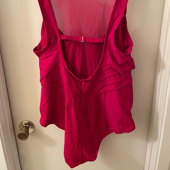 Red Adore Me 1 piece swimsuit. - Picture 3 of 5